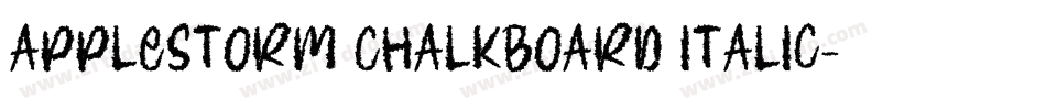 AppleStorm Chalkboard Italic字体转换